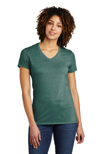 Allmade ® Women's 4.2-ounce, 50% recycled polyester, 25% organic ring spun cotton, 25% modal Tri-Blend V-Neck T-shirt
